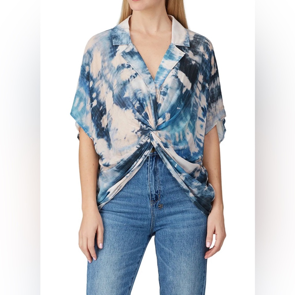 FLAWED Fifteen Twenty Tie Dye Twist Front Top Size Small $176